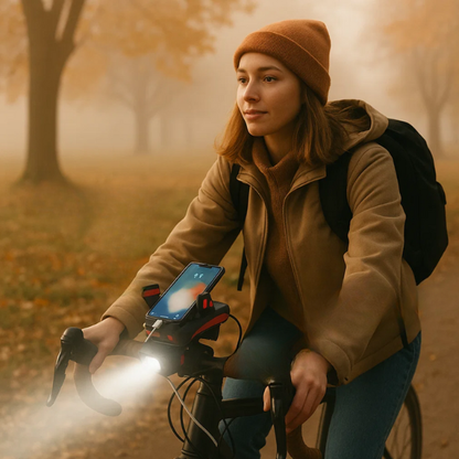 4-i-1 Cykellygte med Powerbank – 1500 Lumen LED for Klar og Pålidelig Natkørsel Power Bank Tech Butik