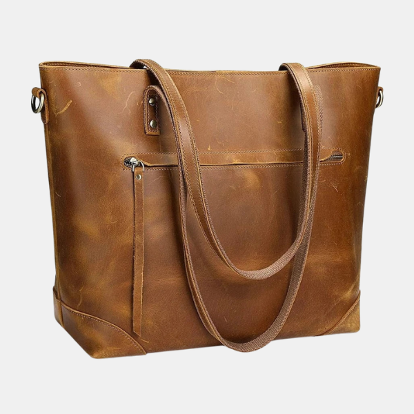 Klassisk Vintage Lædertaske til Kvinder – Elegant og Holdbart Design Bags Tech Butik Brun