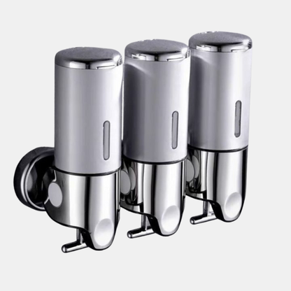 Minimalistisk Væghængt Sæbedispenser Sæt – Moderne Vægmontering til Badeværelset Soap Dispenser Tech Butik Sølv 3 stykker