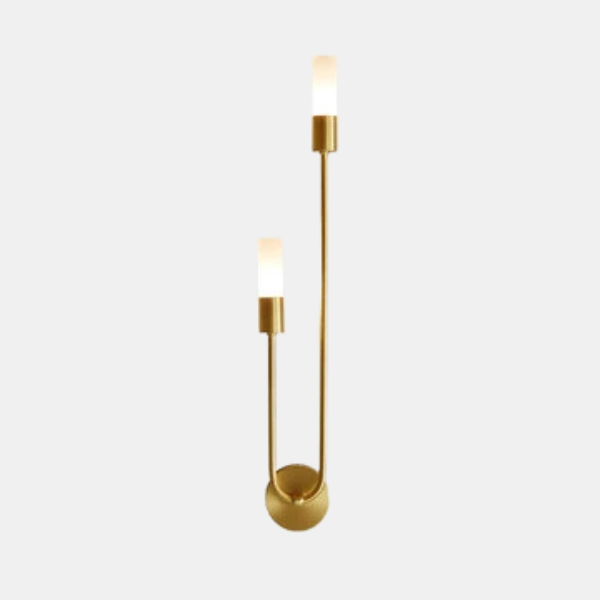 Minimalistisk Guld-Sort Væglampe – Stilfuldt Indendørs Accentlys Lamps & Lighting Tech Butik Guld - Højre Afkøle Hvid (5500-7000K)