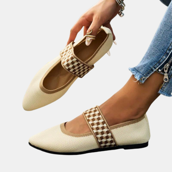 Damesko med Flad Sål – Stilfuldt & Afslappet Fodtøj Shoes Tech Butik Beige 36