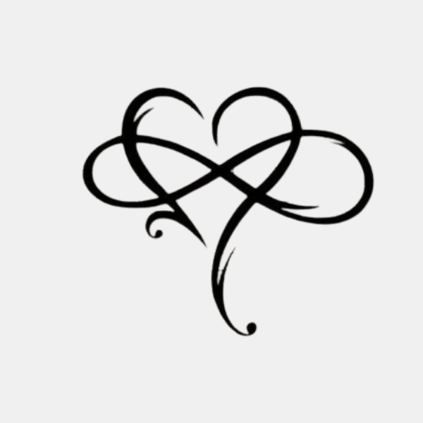 Håndsmedet Vægskulptur med Evighedshjerte – Evig Kærlighed, Tidløs Kunst til Dit Hjem Home Decoration Tech Butik Sort 20cm x 25cm