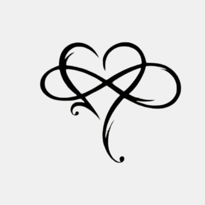 Håndsmedet Vægskulptur med Evighedshjerte – Evig Kærlighed, Tidløs Kunst til Dit Hjem Home Decoration Tech Butik Sort 20cm x 25cm