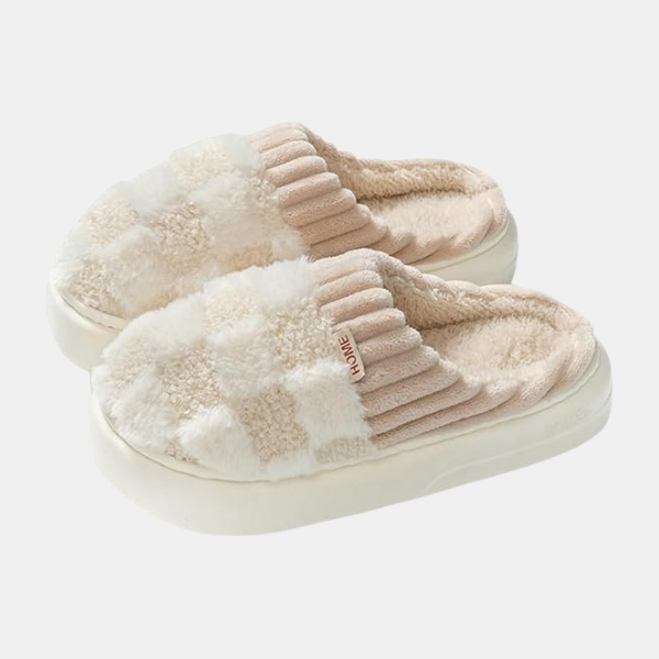 Nordiske Hygge Bløde Tøfler – Varme, Bløde & Stilfulde Indendørs Slippers Tech Butik Hvid 36