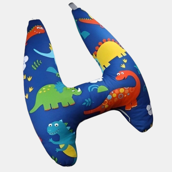 Rejsepude til bagsædet for børn – Komfortabel støtte til sikre og afslappende køreture Pillows Tech Butik Blå Dinosaur