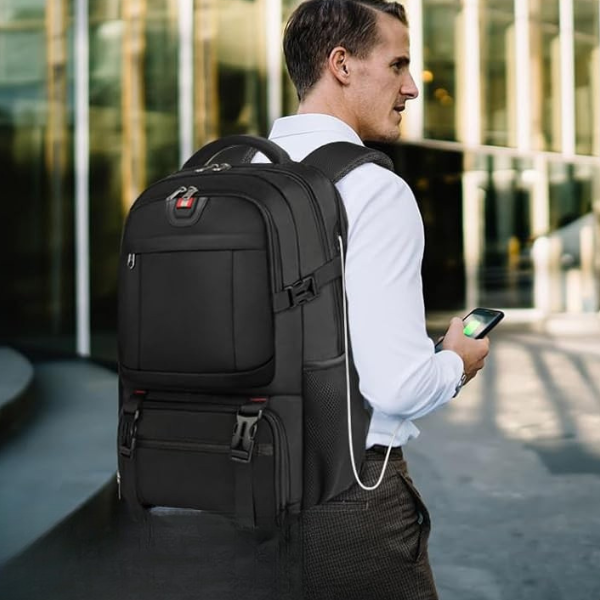Ekstra Stor Rejserygsæk – USB-Port og Holdbart Design Bags Tech Butik