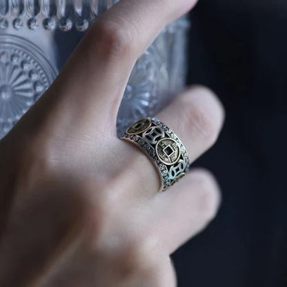 Fem Kejsere Mønt Rigdomsring – Symbol på Rigdom og Succes Jewelry Tech Butik