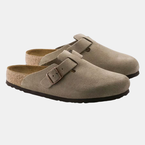 Anatomiske Komforttræsko i Ruskind – Premium Læder med Ergonomisk Støtte Women Sandals & Slippers Tech Butik Taupe 35