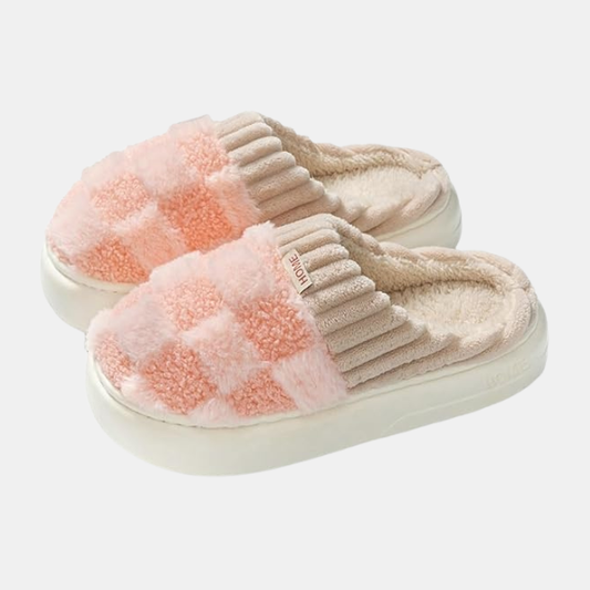 Nordiske Hygge Bløde Tøfler – Varme, Bløde & Stilfulde Indendørs Slippers Tech Butik Lyserød 36