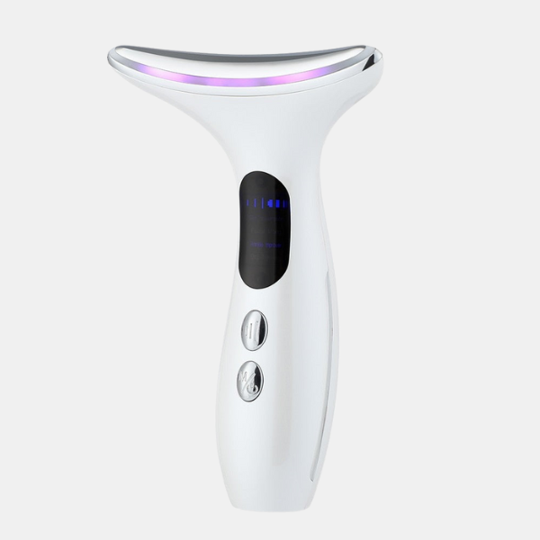 Anti-Aging Ansigts- og Nakkemassager – Mikrostrøm med LED-Lysterapi Beauty Tech Butik Hvid