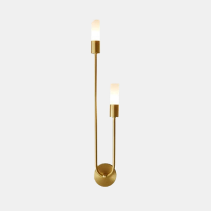 Minimalistisk Guld-Sort Væglampe – Stilfuldt Indendørs Accentlys Lamps & Lighting Tech Butik Guld - Venstre Afkøle Hvid (5500-7000K)