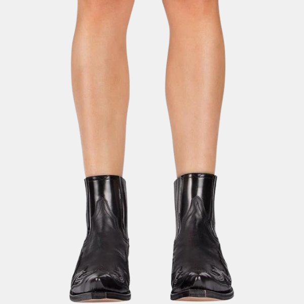 Premium Læder Cowboy Støvler – Klassisk Western Stil Boots Tech Butik