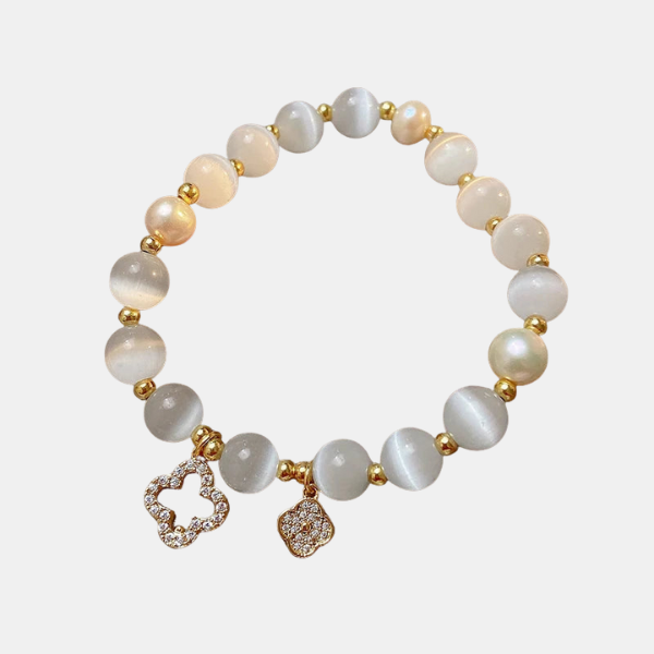 Naturligt Krystal- & Perlearmbånd – Elegant og Tidløst Tilbehør Bracelets Tech Butik