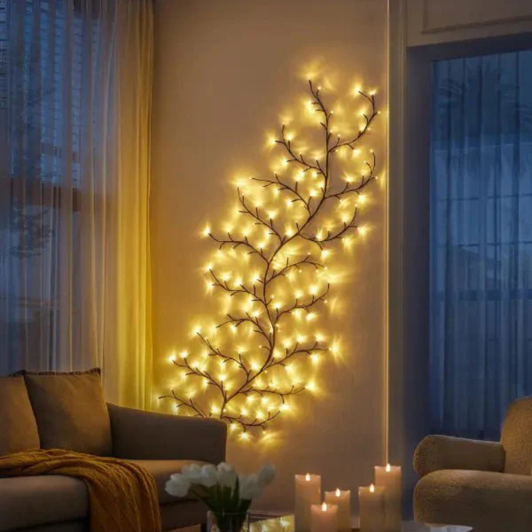 LED Oplyst Dekorativ Gren Væglampe – Naturlig Elegance & Varm Stemning home decor Tech Butik Gren 1.8 m / 71 tommer