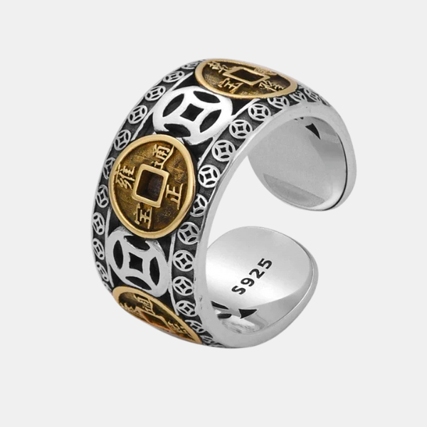 Fem Kejsere Mønt Rigdomsring – Symbol på Rigdom og Succes Jewelry Tech Butik
