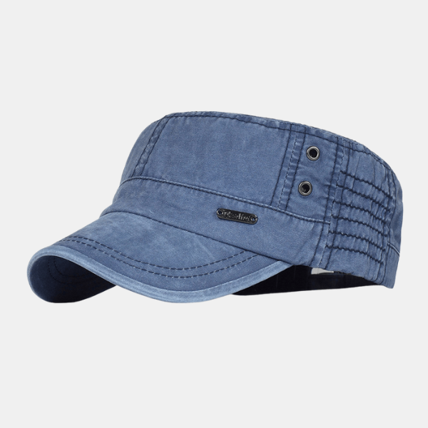 Justerbar Militærstil Bomuldskasket Hat Tech Butik Blå