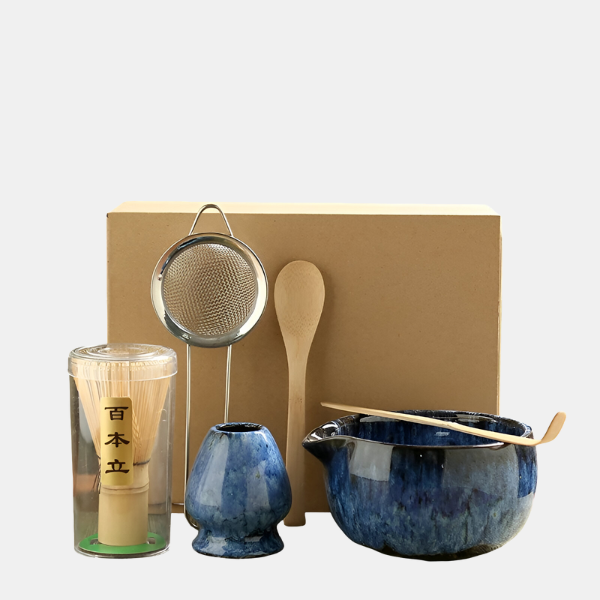 Autentisk Matcha-Te Sæt med 6 Dele – Højkvalitetsredskaber til Ceremoniel Tilberedning Kitchen Accessories Tech Butik Blå Te sæt