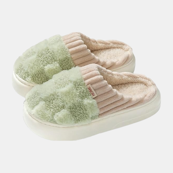 Nordiske Hygge Bløde Tøfler – Varme, Bløde & Stilfulde Indendørs Slippers Tech Butik Grøn 36