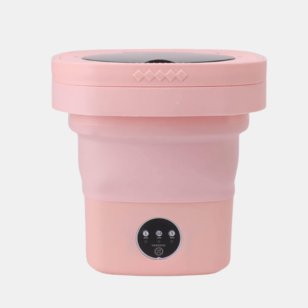 Mini Foldbar Bærbar Vaskemaskine – Ultimativ Vasketøjsbekvemmelighed på Farten Electronics & Gadgets Tech Butik Lyserød 10L