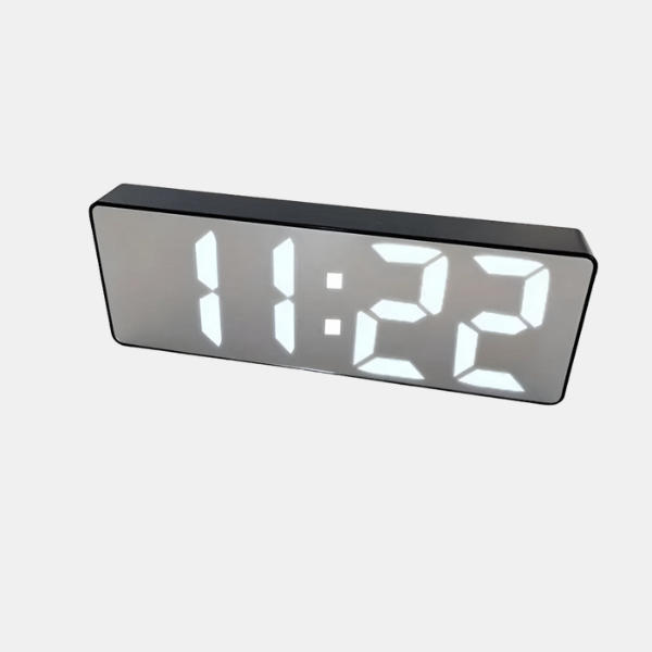 Digital LED Spejl Vækkeur – Elegant Ur med Klar Skærm og Smarte Funktioner Clocks Tech Butik Glans sort