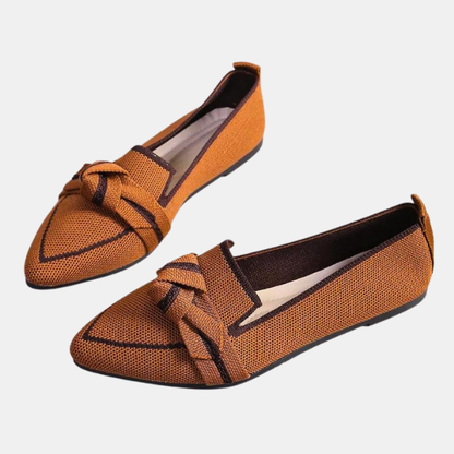 Dame Ballet Flats med Spids Tå – Stilfuld Slip-On Komfort Women Shoes Tech Butik Brun 36
