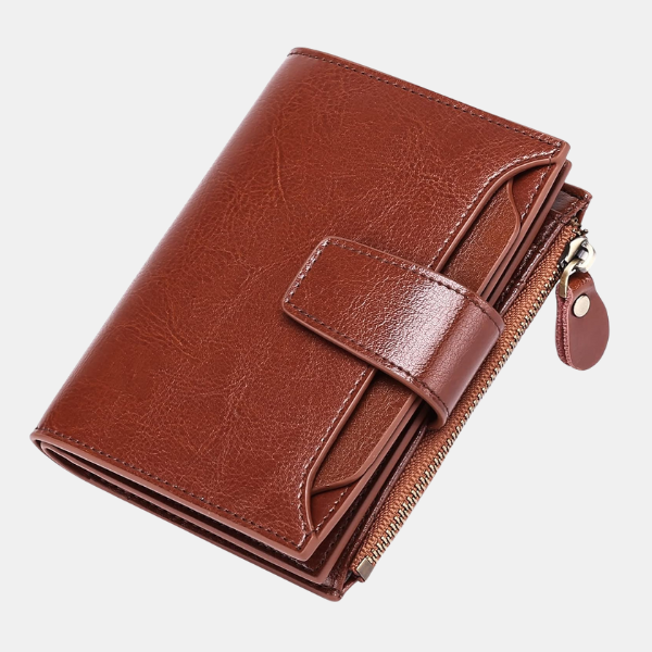 Multifunktionel Læderpung – Sikker RFID-Blokerende Design Wallets Tech Butik Brun