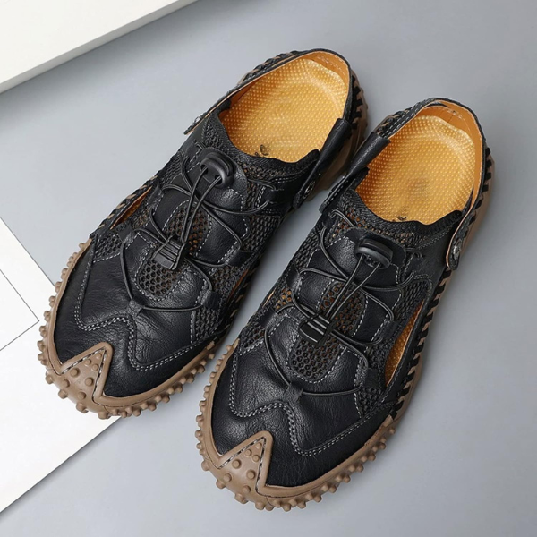 Herresandaler i Læder – Stilfuld Støtte til Afslappet Brug Sandals Tech Butik