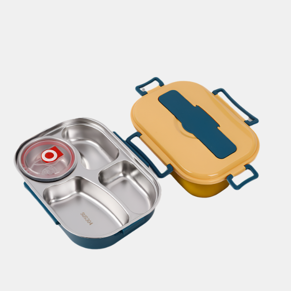 Premium Termisk Madkasse – Lækagesikker, Holdbar & Temperaturbevarende Lunch Containers Tech Butik Gul