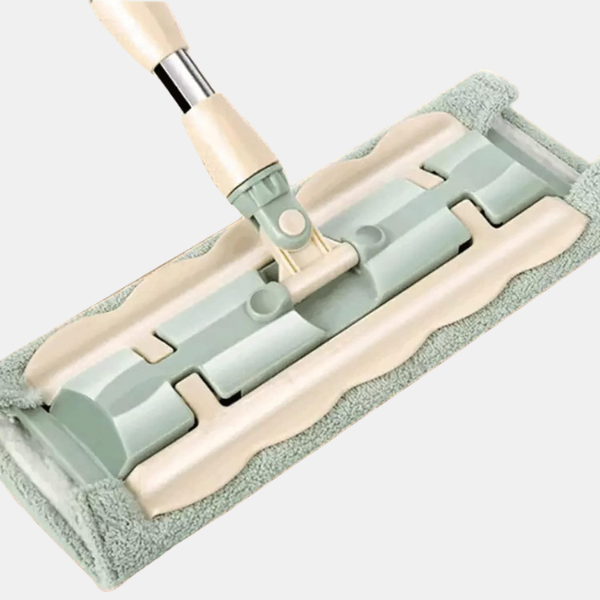 Teleskopisk flad gulvmoppe – Justerbart rengøringsværktøj til nem og effektiv gulvpleje Cleaning Tools Tech Butik Nordisk Grøn Fladmopp (med 1 klud)