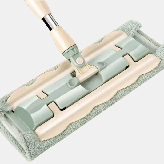 Teleskopisk flad gulvmoppe – Justerbart rengøringsværktøj til nem og effektiv gulvpleje Cleaning Tools Tech Butik Nordisk Grøn Fladmopp (med 1 klud)