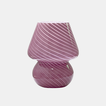 Moderne Bordlampe i Svampeform – Hyggelig og Dekorativ Belysning Lamps Tech Butik Lilla stribet