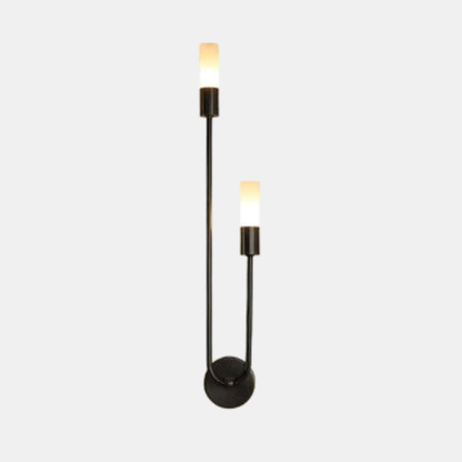 Minimalistisk Guld-Sort Væglampe – Stilfuldt Indendørs Accentlys Lamps & Lighting Tech Butik Sort - Venstre Afkøle Hvid (5500-7000K)
