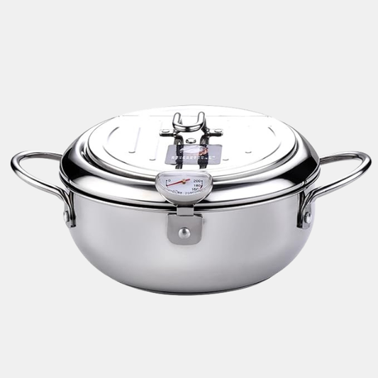 Frituregryde Pot med Indbygget Termometer – Perfekt Temperaturkontrol til Sprød Madlavning Kitchen & Dining Tech Butik 20cm