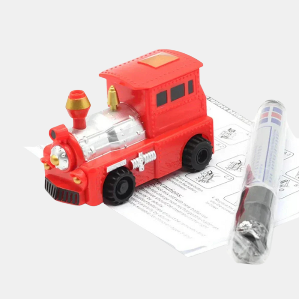 Induktiv Legebil – DIY Magisk Pen-styret Metalbil Toys Tech Butik Lokomotiv Legetøjsbil