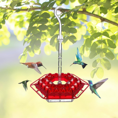 Kolibri-Foderautomat – Realistiske Blomsteråbninger & Stor Nektarskål Home & Garden Tech Butik