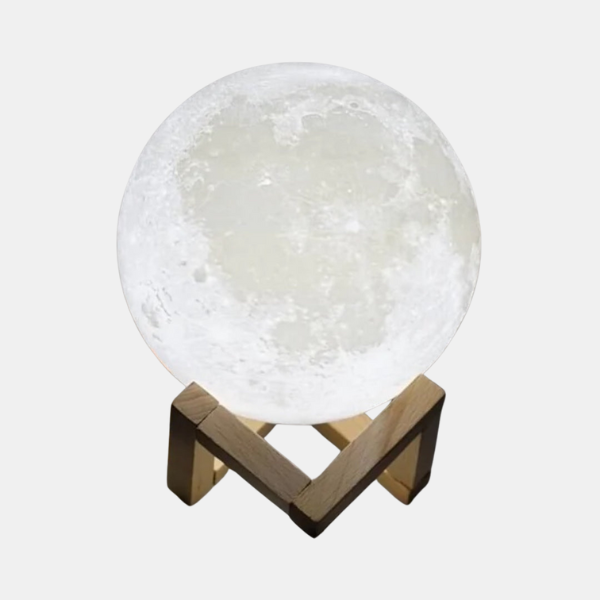 Moderne Måne Bordlampe – Fantastisk 3D Måne-lys med Justerbare Farver Lamps Tech Butik Måne 12cm