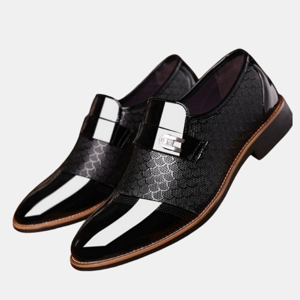 Lædersko til mænd – Klassisk elegance og komfort hele dagen til formelt brug Shoes Tech Butik Sort US 6 / EU 38