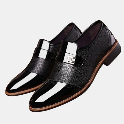 Lædersko til mænd – Klassisk elegance og komfort hele dagen til formelt brug Shoes Tech Butik Sort US 6 / EU 38