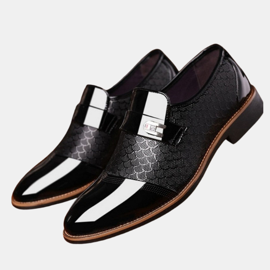 Lædersko til mænd – Klassisk elegance og komfort hele dagen til formelt brug Shoes Tech Butik Sort US 6 / EU 38