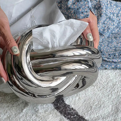 Moderne Keramisk Knude Silkepapiræske – Dekorativ Opbevaring af Servietter i Porcelæn Home & Decor Tech Butik