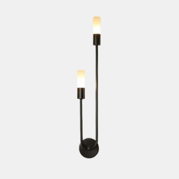 Minimalistisk Guld-Sort Væglampe – Stilfuldt Indendørs Accentlys Lamps & Lighting Tech Butik Sort - Højre Afkøle Hvid (5500-7000K)