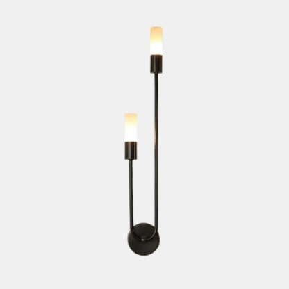Minimalistisk Guld-Sort Væglampe – Stilfuldt Indendørs Accentlys Lamps & Lighting Tech Butik Sort - Højre Afkøle Hvid (5500-7000K)