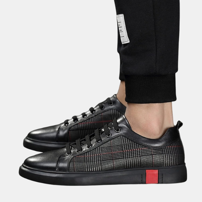 Herres Håndlavede Læder Casual Sneakers – Klassisk Design med Overlegen Komfort Men Shoes Tech Butik Sort 38