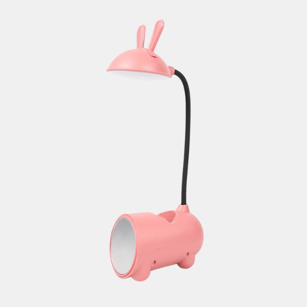 Kreativ LED Bordlampe med Penneholder – Funktionel og Stilfuld Belysningsløsning til Skrivebordet Table lamp Tech Butik Lyserød