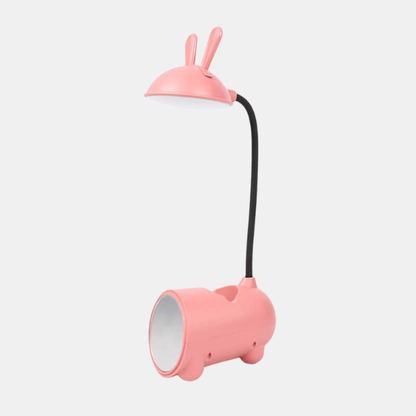 Kreativ LED Bordlampe med Penneholder – Funktionel og Stilfuld Belysningsløsning til Skrivebordet Table lamp Tech Butik Lyserød