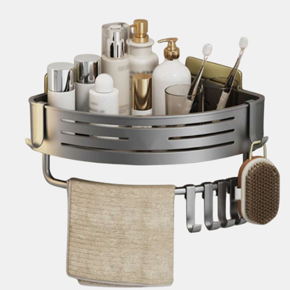 Aluminium Hjørne Badeværelsesstander – Holdbar og Pladsbesparende Organizer til Dine Badeværelsesartikler Bath Organizers Tech Butik Med Pole Lys sølv