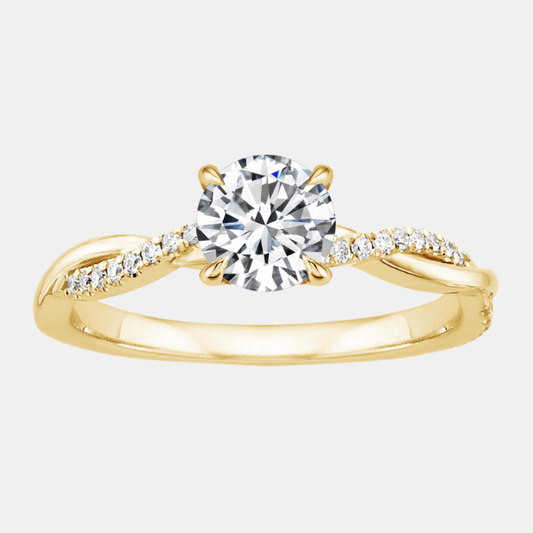 Elegant Guldring – Tidløs Skønhed med et Unikt Twist Jewelry Tech Butik Guld 6