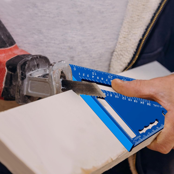 Træbearbejdnings Trekantslineal – Holdbart Design i Aluminiumlegering Measuring Tools Tech Butik