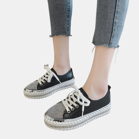 Elegante Skinnende Dame Sko – Skin Klar med Hvert Skridt Women Shoes Tech Butik Sort 35