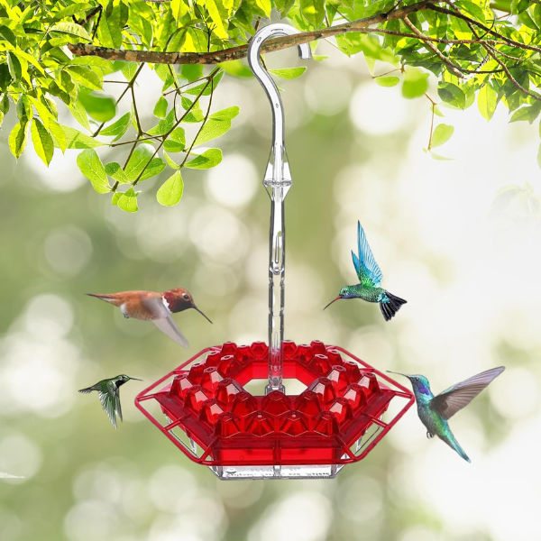 Kolibri-Foderautomat – Realistiske Blomsteråbninger & Stor Nektarskål Home & Garden Tech Butik